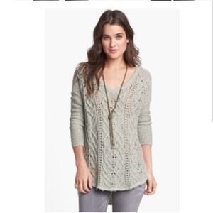 Free People Cross My Heart Pullover
Cable‎ Sweater Gray S